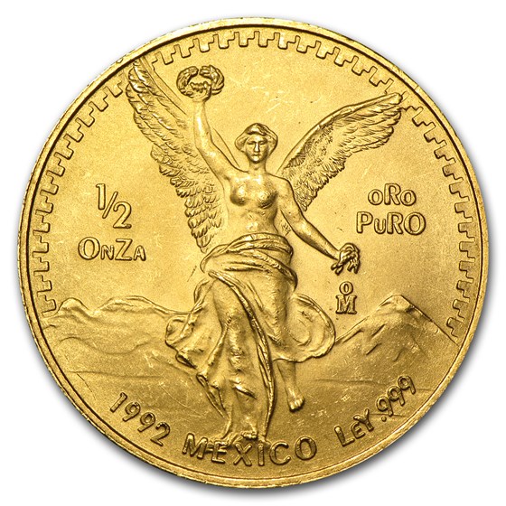 1992 Mexico 1/2 oz Gold Libertad BU 1992 Mexico 1/2 oz Gold Libertad BU